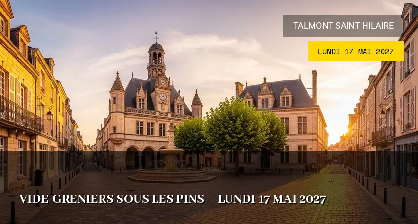 Affiche de l'événement : Vide-greniers sous les pins – Lundi 17 Mai 2027
