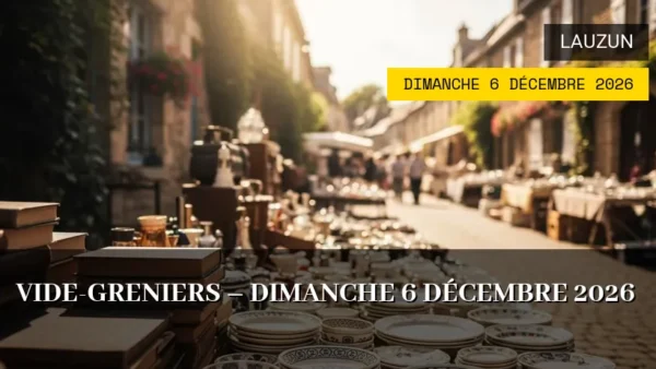 Vide-greniers – Dimanche 6 Décembre 2026