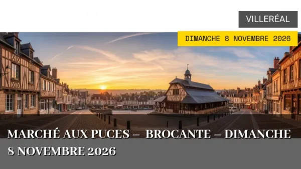 Marché aux puces –  Brocante – Dimanche 8 Novembre 2026