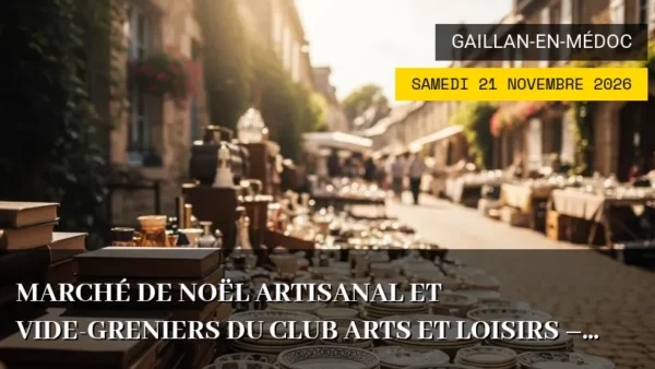 Marché de Noël artisanal et vide-greniers du Club Arts et Loisirs – Samedi 21 Novembre 2026