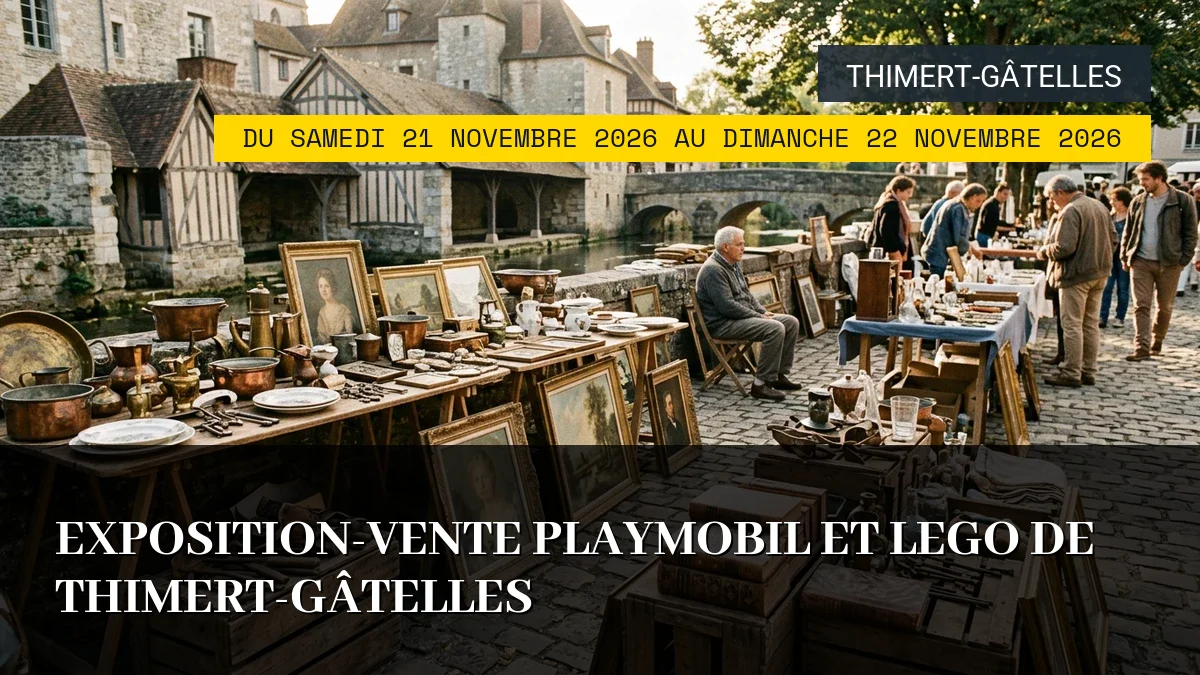 Affiche de l'événement : Exposition-Vente Playmobil et Lego de Thimert-Gâtelles – Du Samedi 21 Novembre 2026 au Dimanche 22 Novembre 2026
