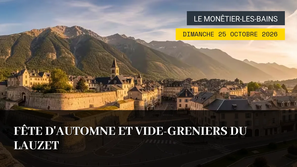 Affiche de l'événement : Fête d&rsquo;Automne et Vide-Greniers du Lauzet – Dimanche 25 Octobre 2026