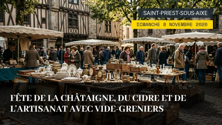 Fête de la Châtaigne, du Cidre et de l’Artisanat avec Vide-Greniers – Dimanche 8 Novembre 2026