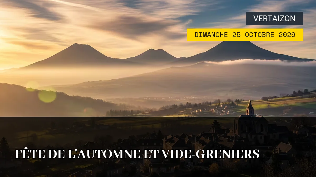 Affiche de l'événement : Fête de l&rsquo;Automne et Vide-Greniers – Dimanche 25 Octobre 2026