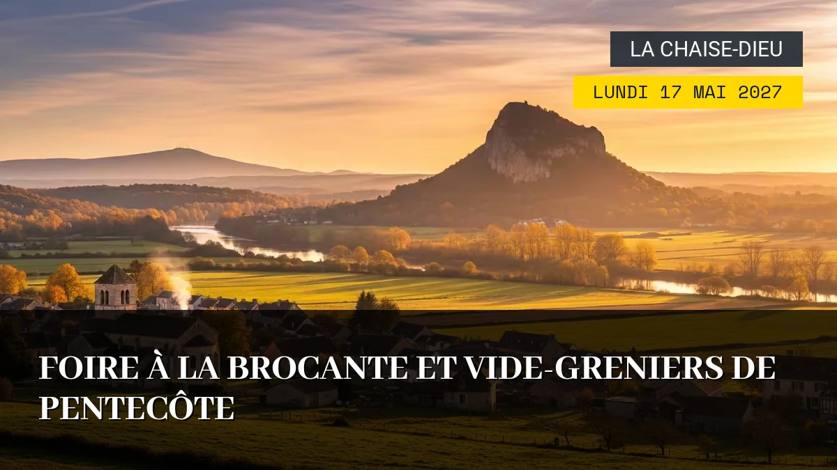 Affiche de l'événement : Foire à la Brocante et Vide-Greniers de Pentecôte – Lundi 17 Mai 2027