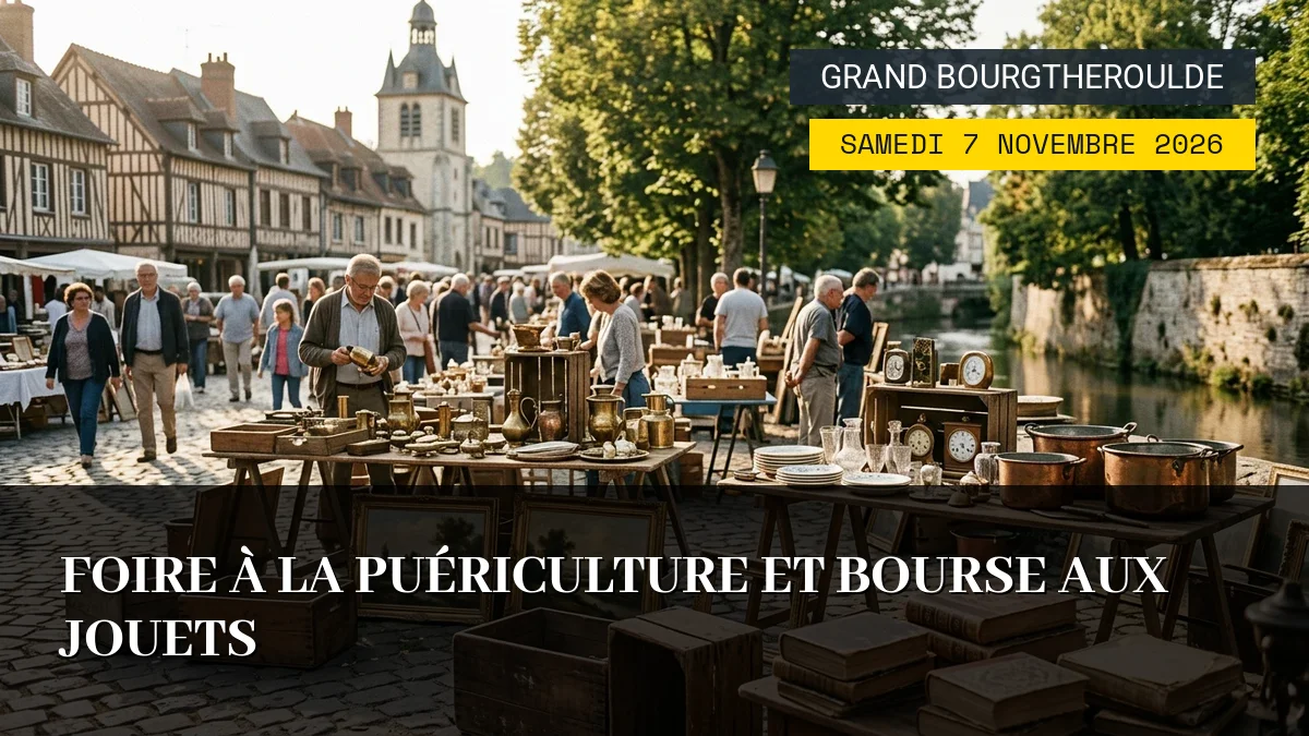 Affiche de l'événement : Foire à la puériculture et Bourse aux jouets — Du Samedi 7 Novembre 2026 au Dimanche 8 Novembre 2026