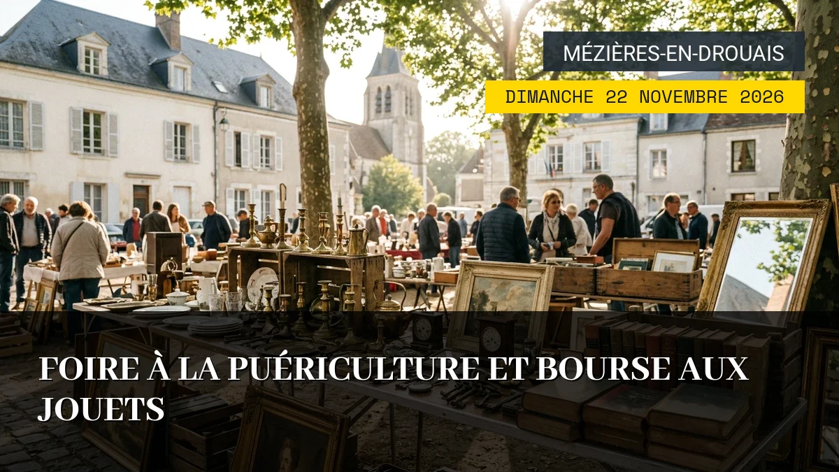 Affiche de l'événement : Foire à la puériculture et bourse aux jouets – Dimanche 22 Novembre 2026