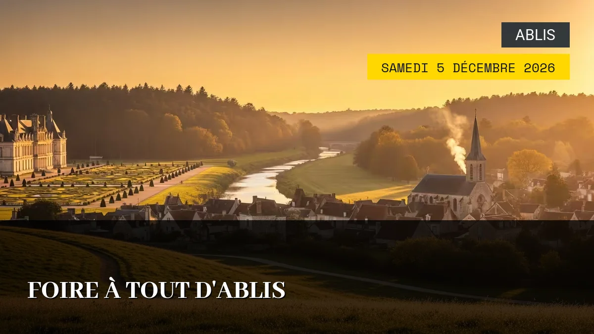Affiche de l'événement : Foire à tout d&rsquo;Ablis – Samedi 5 Décembre 2026