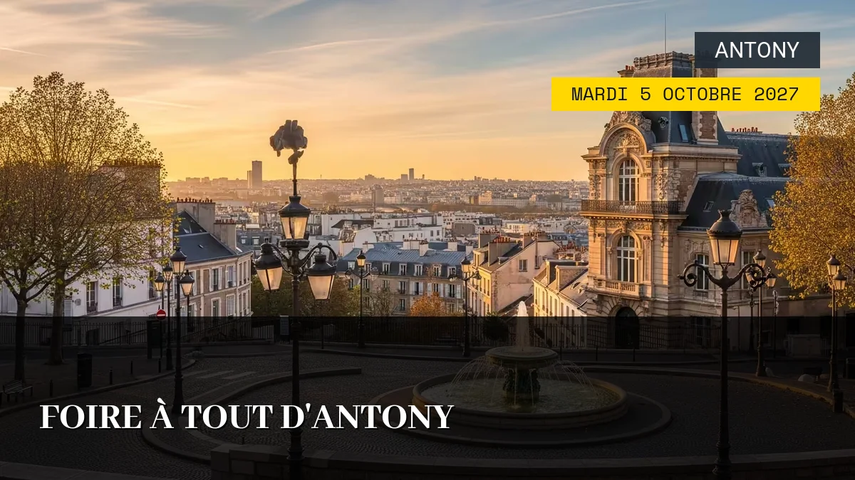 Affiche de l'événement : Foire à tout d&rsquo;Antony – Mardi 5 Octobre 2027