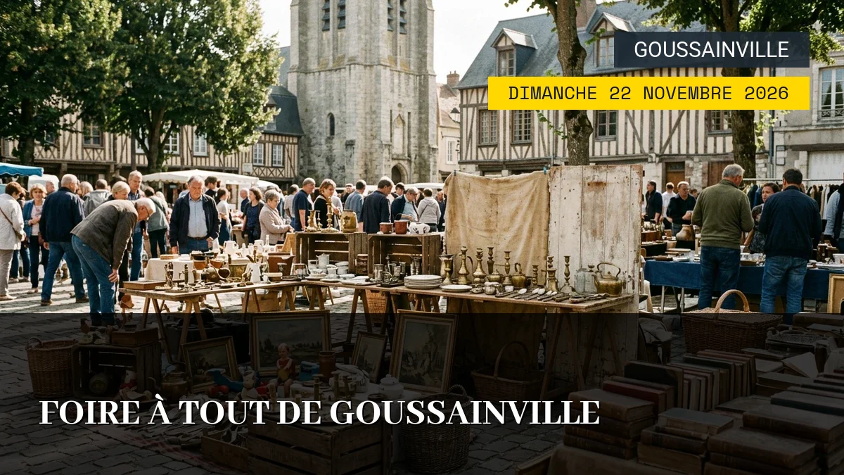 Affiche de l'événement : Foire à tout de Goussainville – Dimanche 22 Novembre 2026