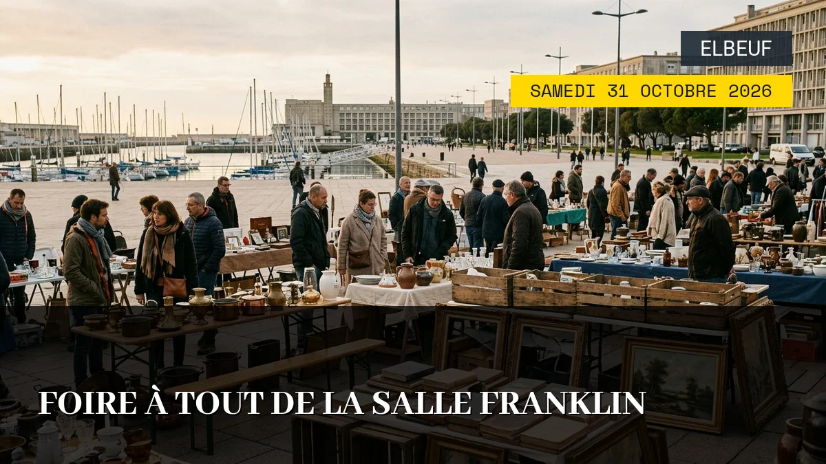 Affiche de l'événement : Foire à tout de la Salle Franklin – Samedi 31 Octobre 2026