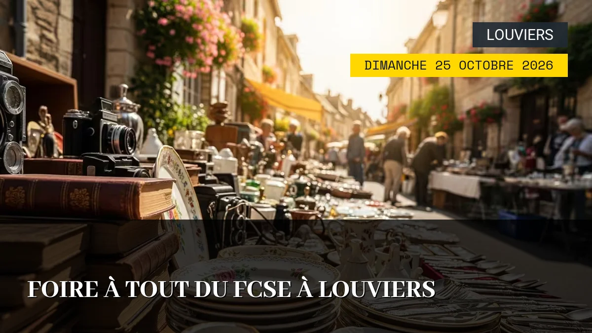 Affiche de l'événement : Foire à Tout du FCSE à Louviers – Dimanche 25 Octobre 2026