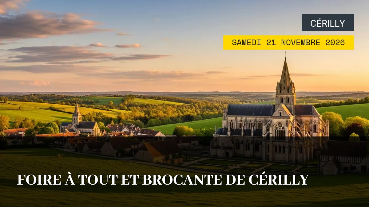 Affiche de l'événement : Foire à Tout et Brocante de Cérilly – Samedi 21 Novembre 2026