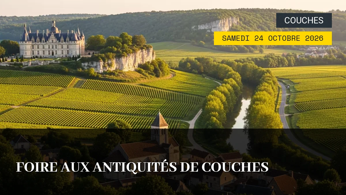Affiche de l'événement : Foire aux Antiquités de Couches – Samedi 24 Octobre 2026