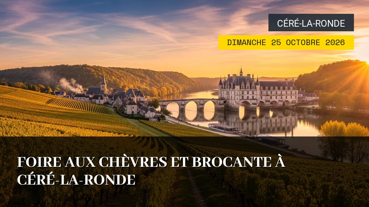 Affiche de l'événement : Foire Aux Chèvres Et Brocante À Céré-la-Ronde – Dimanche 25 Octobre 2026