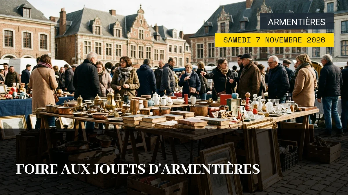 Affiche de l'événement : Foire aux Jouets d&rsquo;Armentières – Samedi 7 Novembre 2026