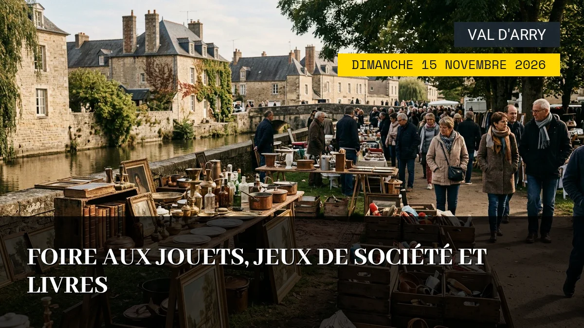 Affiche de l'événement : Foire aux Jouets, Jeux de Société et Livres – Dimanche 15 Novembre 2026