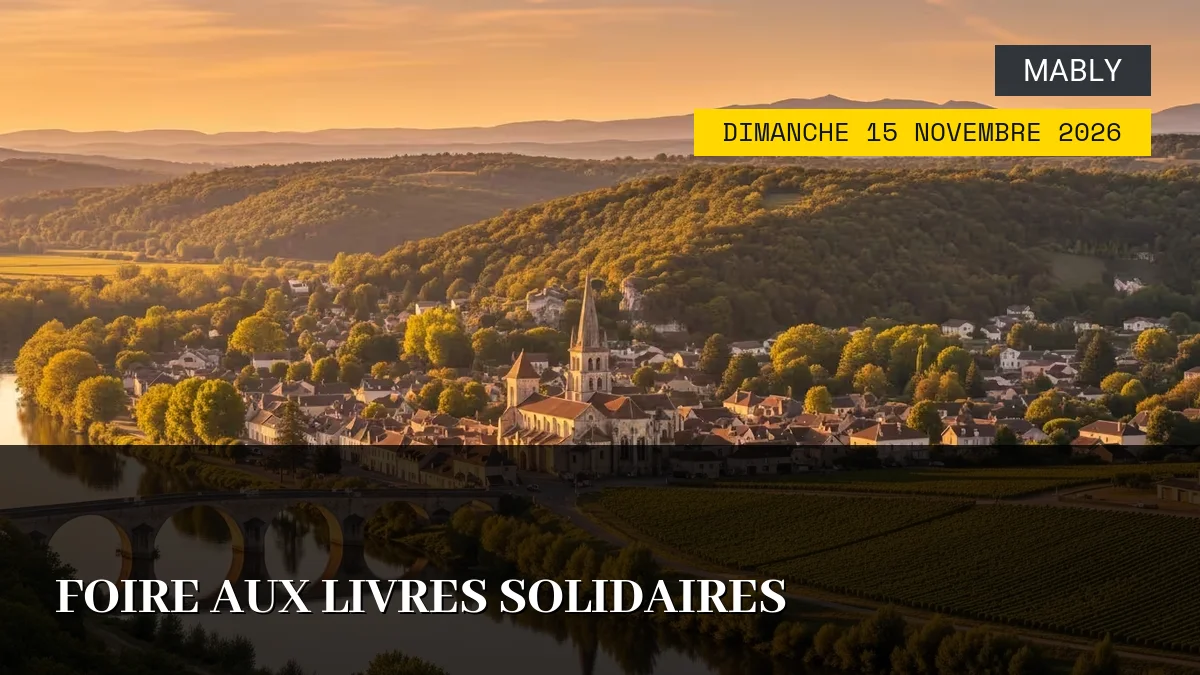 Affiche de l'événement : Foire aux Livres Solidaires – Dimanche 15 Novembre 2026