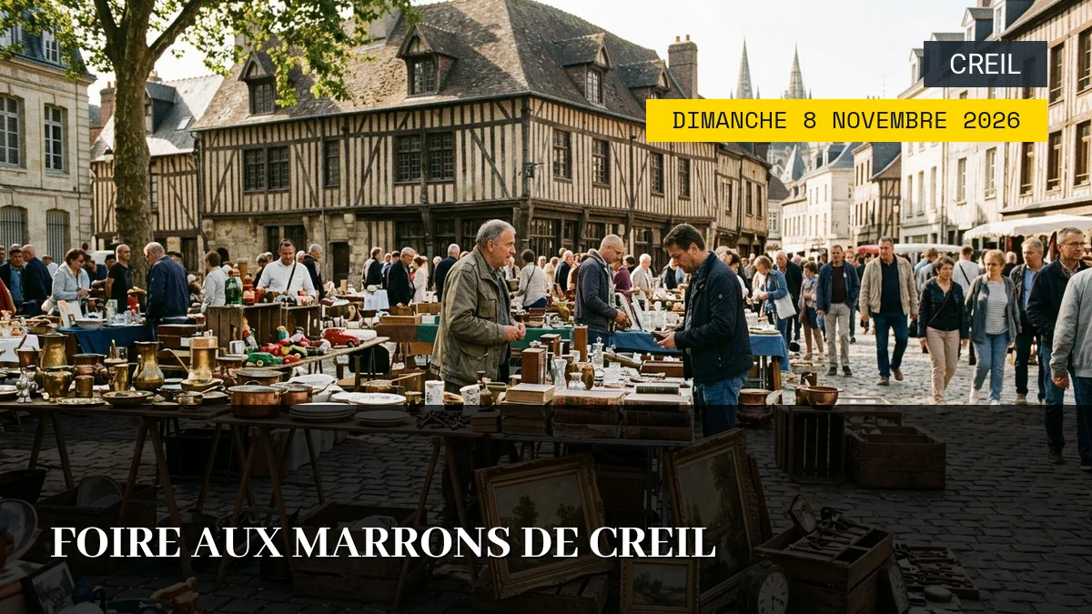 Affiche de l'événement : Foire aux Marrons de Creil – Dimanche 8 Novembre 2026