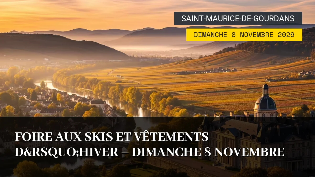 Affiche de l'événement : Foire aux Skis et Vêtements d&rsquo;Hiver – Dimanche 8 Novembre 2026