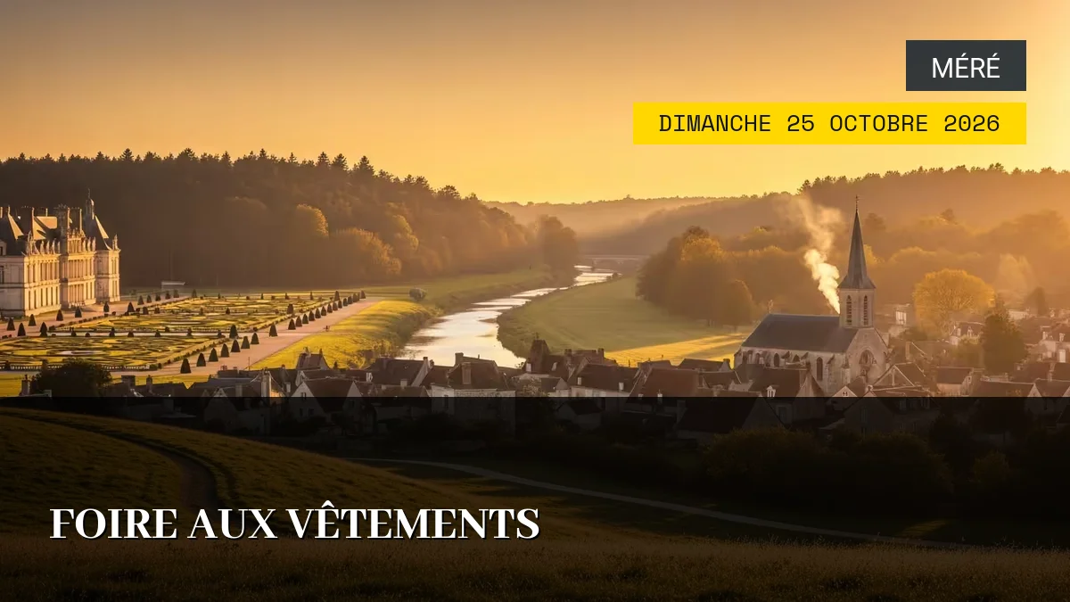 Affiche de l'événement : Foire aux Vêtements – Dimanche 25 Octobre 2026