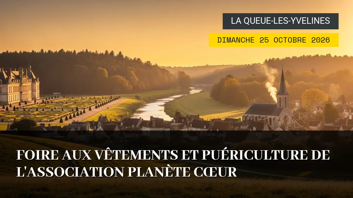 Affiche de l'événement : Foire aux Vêtements et Puériculture de l&rsquo;Association Planète Cœur – Dimanche 25 Octobre 2026