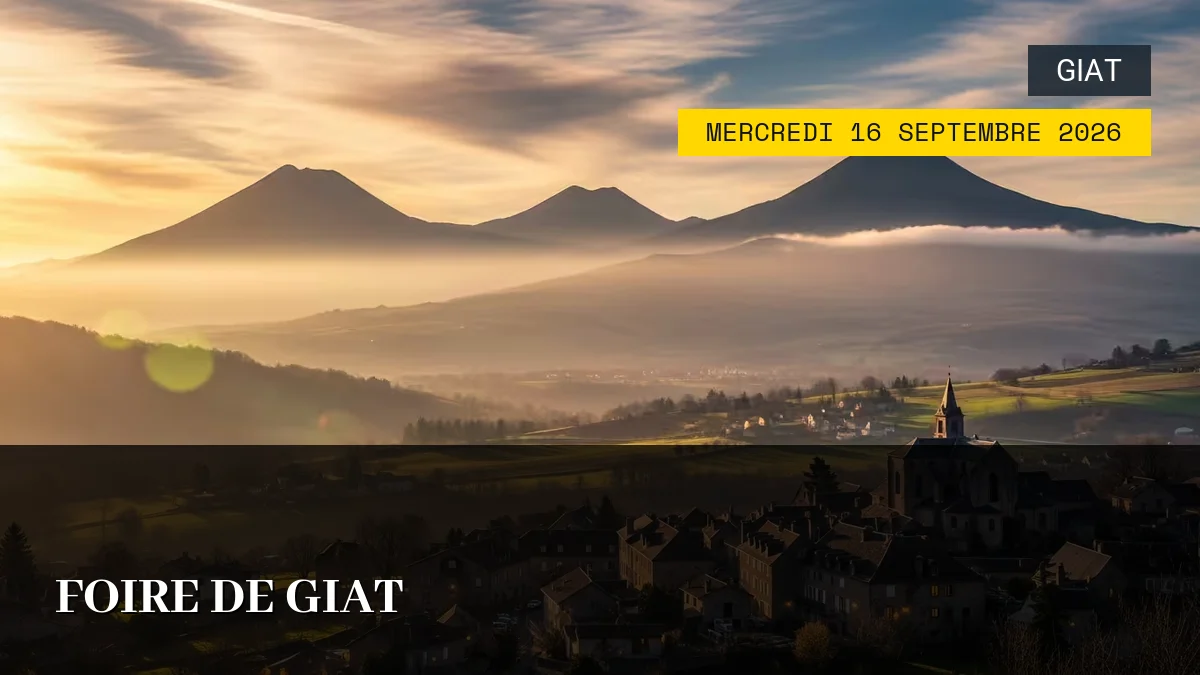 Affiche de l'événement : Foire De Giat – Mercredi 16 Septembre 2026