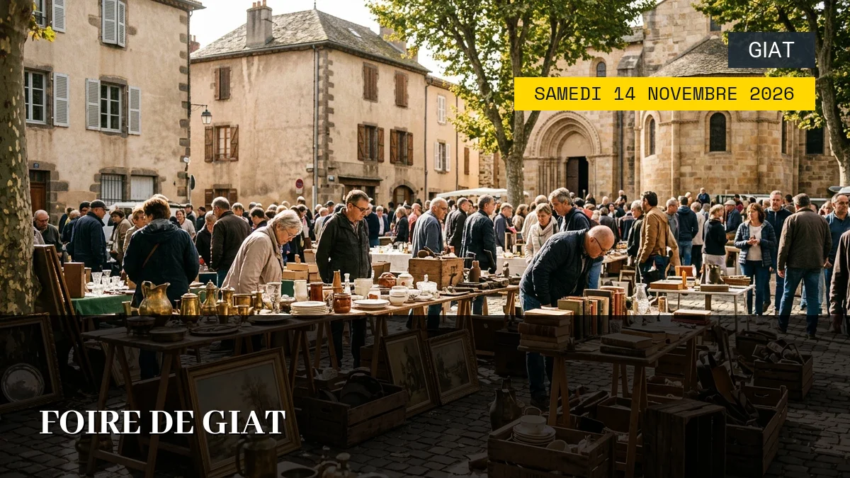 Affiche de l'événement : Foire De Giat – Samedi 14 Novembre 2026