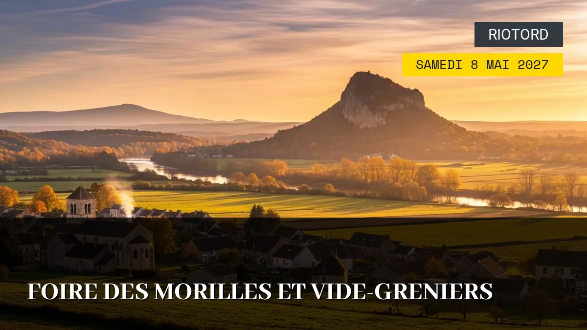 Affiche de l'événement : Foire des Morilles et Vide-Greniers – Samedi 8 Mai 2027