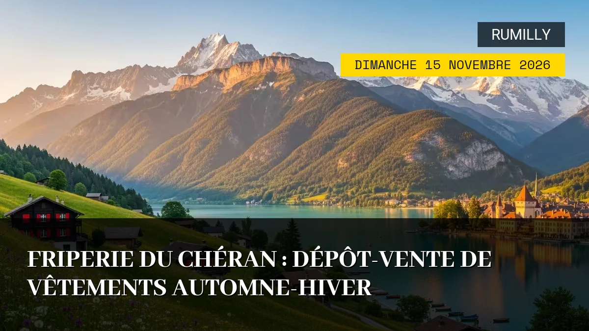 Affiche de l'événement : Friperie du Chéran : Dépôt-Vente de Vêtements Automne-Hiver – Dimanche 15 Novembre 2026