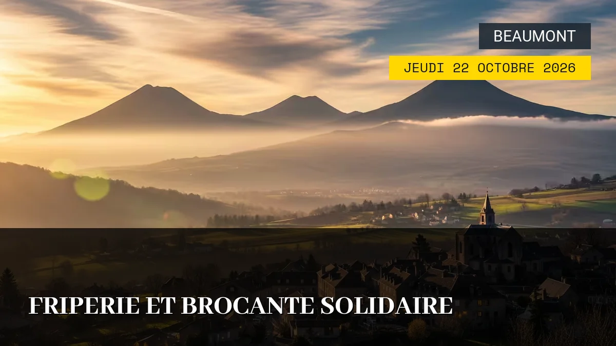 Affiche de l'événement : Friperie et Brocante Solidaire – Jeudi 22 Octobre 2026
