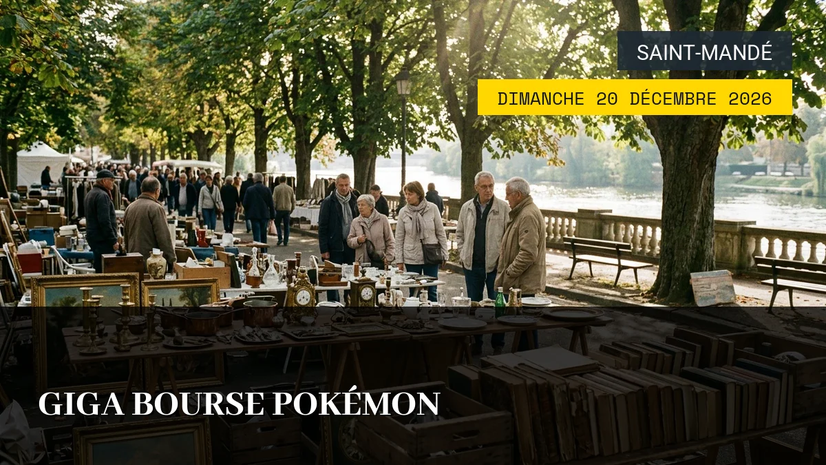 Affiche de l'événement : Giga Bourse Pokémon – Dimanche 20 Décembre 2026