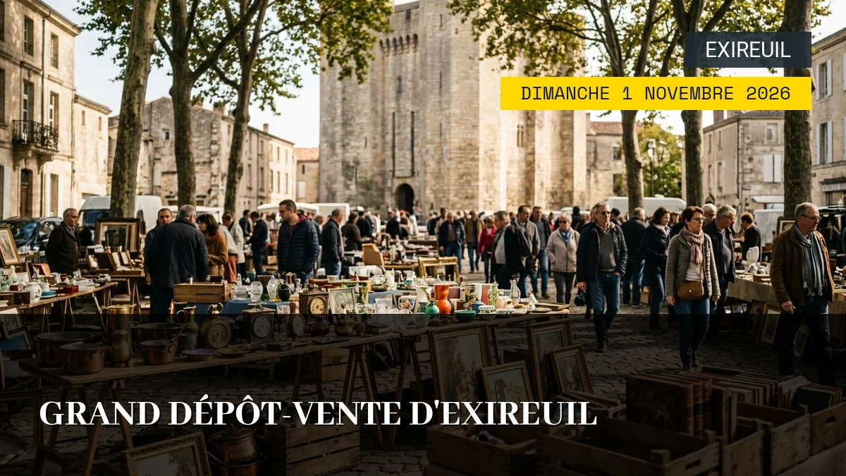 Affiche de l'événement : Grand Dépôt-Vente d&rsquo;Exireuil – Dimanche 1 Novembre 2026