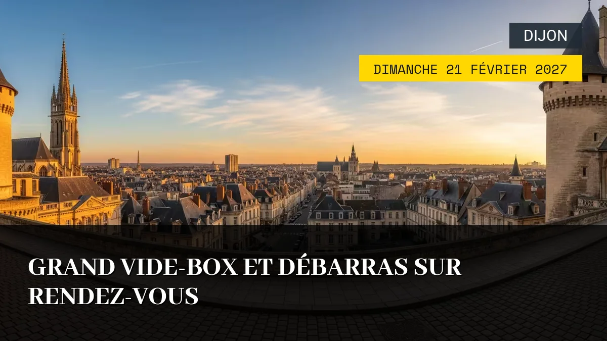 Affiche de l'événement : Grand Vide-Box et Débarras sur Rendez-vous – Dimanche 21 Février 2027