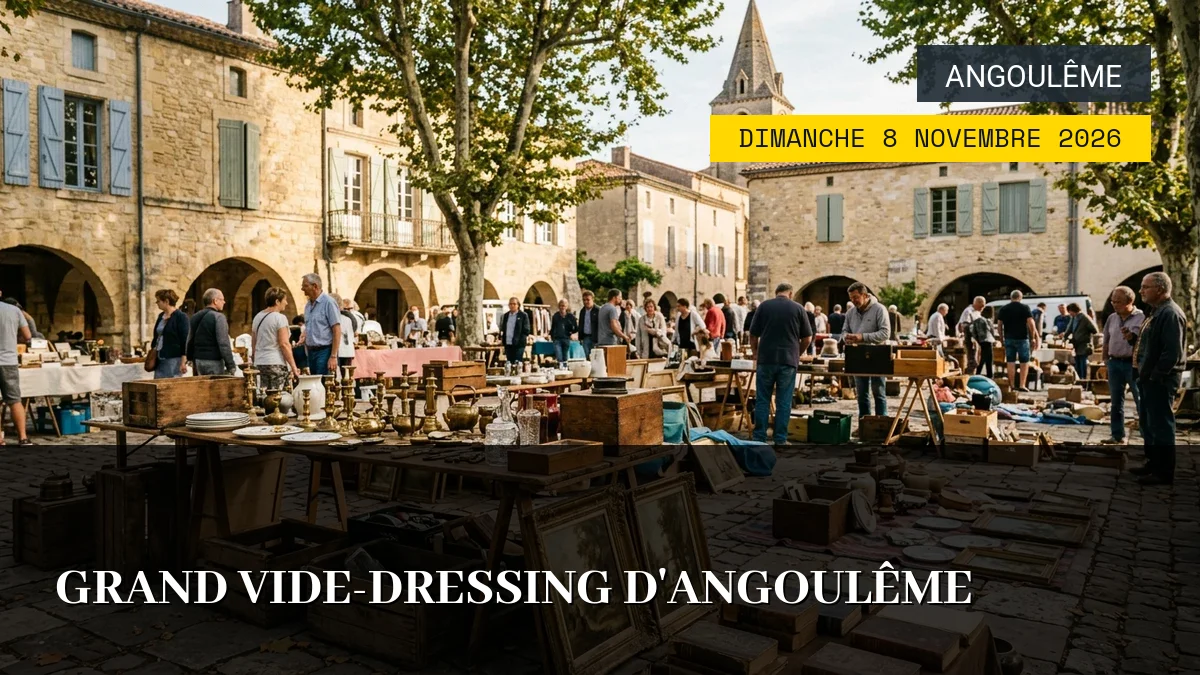 Affiche de l'événement : Grand Vide-Dressing d&rsquo;Angoulême – Dimanche 8 Novembre 2026