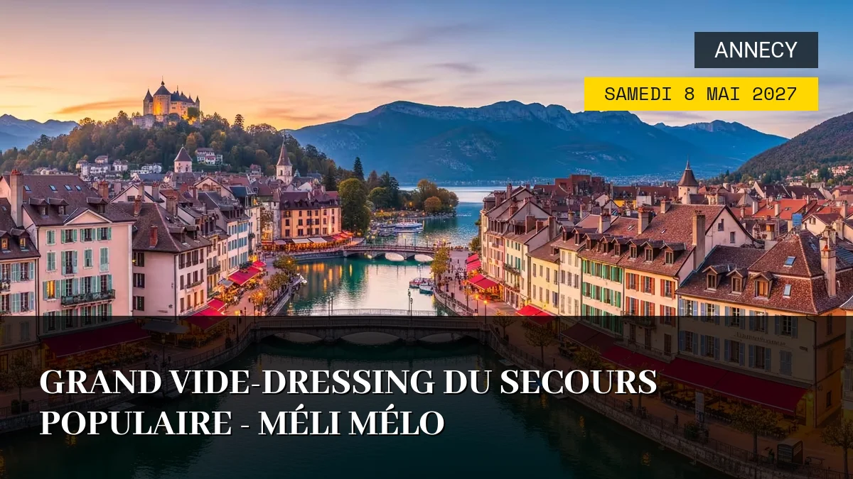 Affiche de l'événement : Grand Vide-Dressing du Secours Populaire – Méli Mélo
