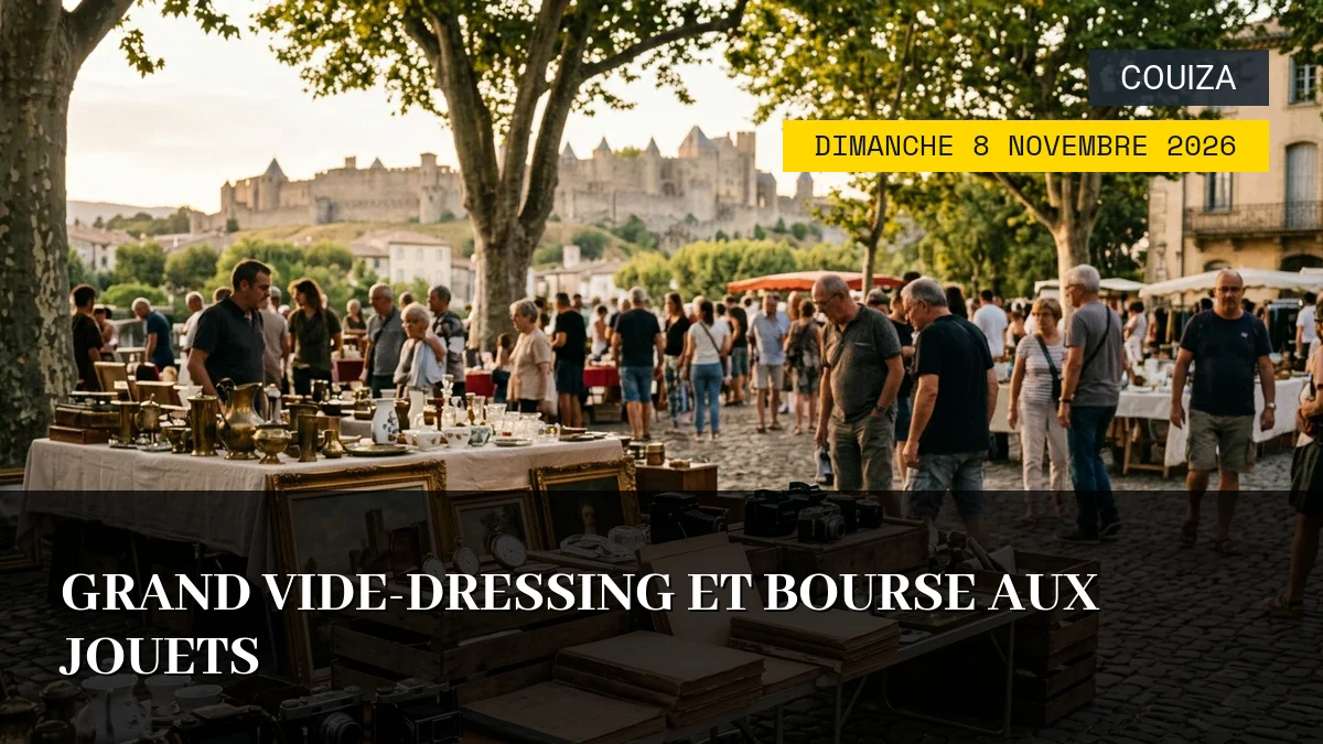 Affiche de l'événement : Grand Vide-Dressing et Bourse aux Jouets – Dimanche 8 Novembre 2026