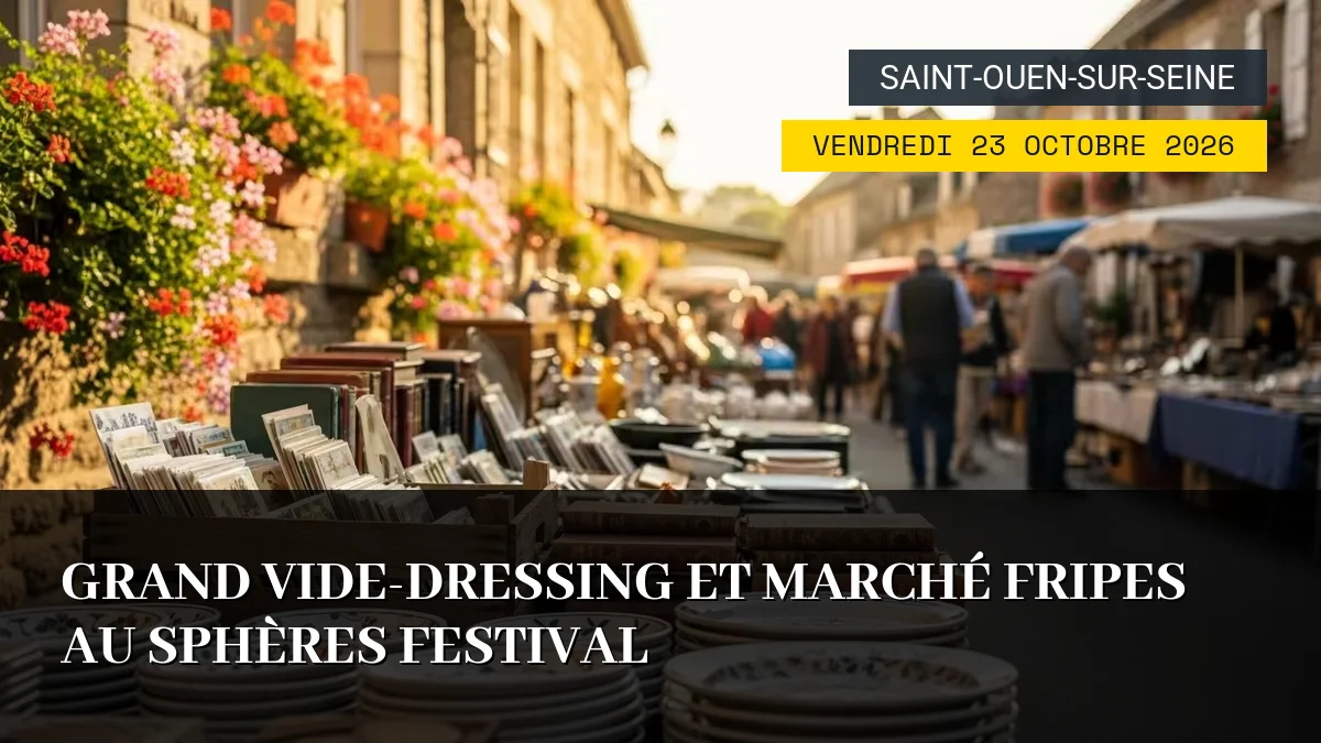Affiche de l'événement : Grand Vide-Dressing et Marché Fripes au Sphères Festival – Vendredi 23 Octobre 2026