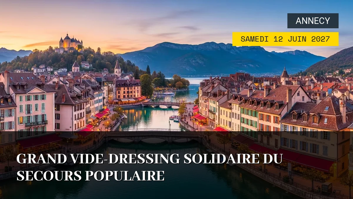 Affiche de l'événement : Grand Vide-Dressing Solidaire du Secours Populaire – Samedi 12 Juin 2027