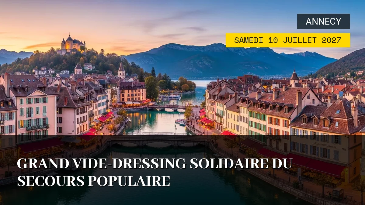 Affiche de l'événement : Grand Vide-Dressing Solidaire du Secours Populaire – Samedi 10 Juillet 2027