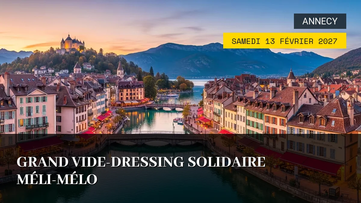 Affiche de l'événement : Grand Vide-Dressing Solidaire Méli-Mélo – Samedi 13 Février 2027