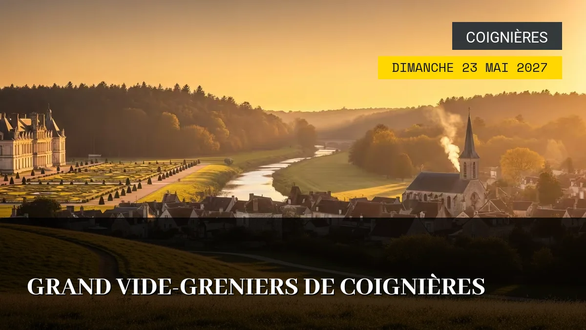 Affiche de l'événement : Grand Vide-Greniers de Coignières – Dimanche 23 Mai 2027
