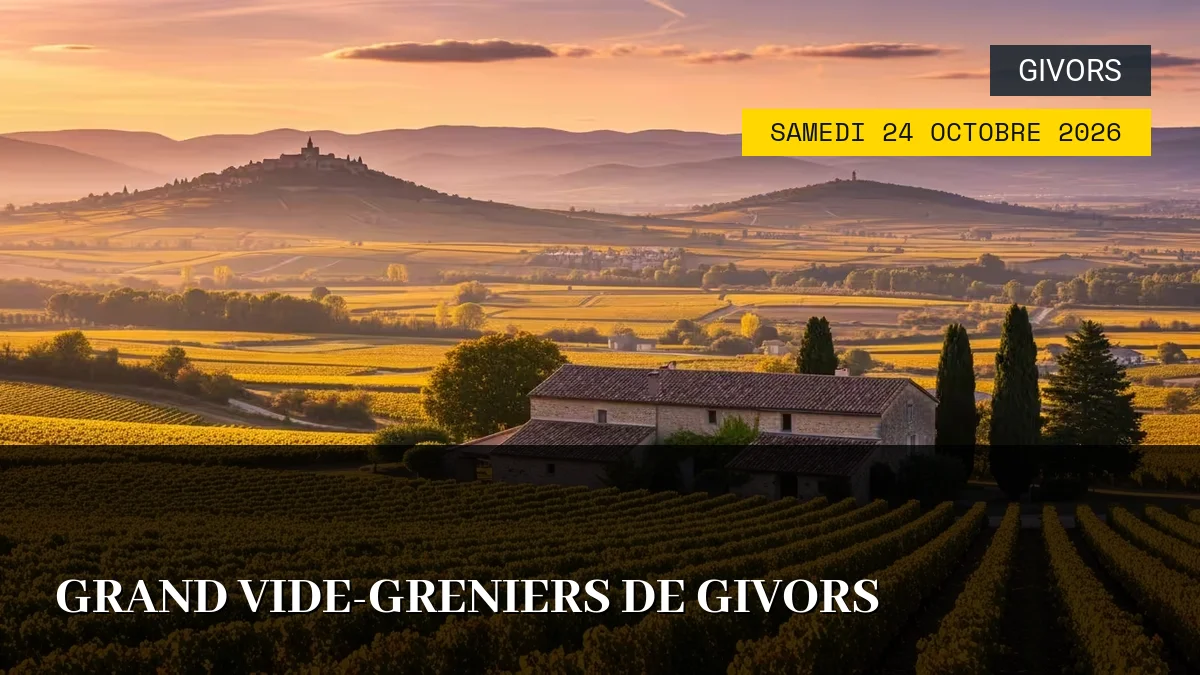 Affiche de l'événement : Grand Vide-Greniers de Givors – Samedi 24 Octobre 2026