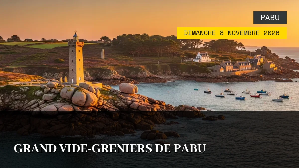 Affiche de l'événement : Grand Vide-Greniers de Pabu – Dimanche 8 Novembre 2026
