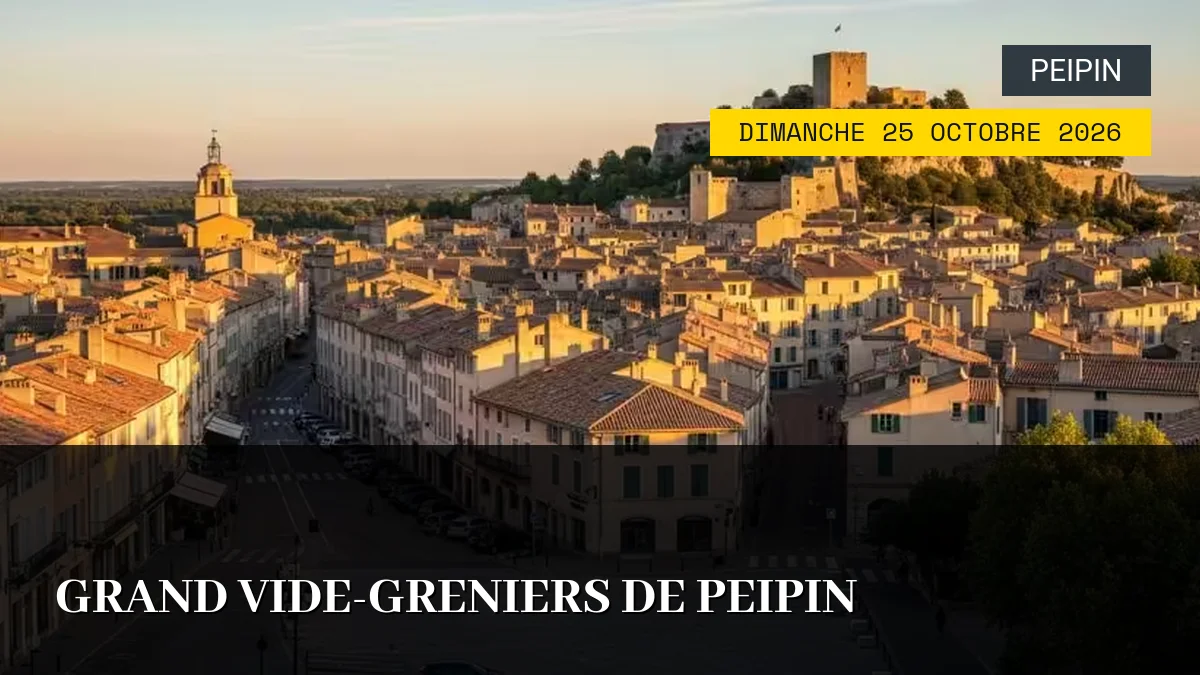 Affiche de l'événement : Grand Vide-Greniers de Peipin – Dimanche 25 Octobre 2026