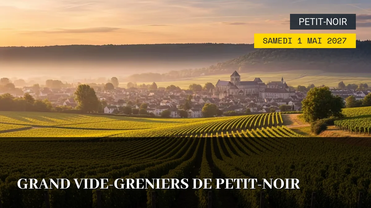 Affiche de l'événement : Grand Vide-Greniers de Petit-Noir – Samedi 1 Mai 2027