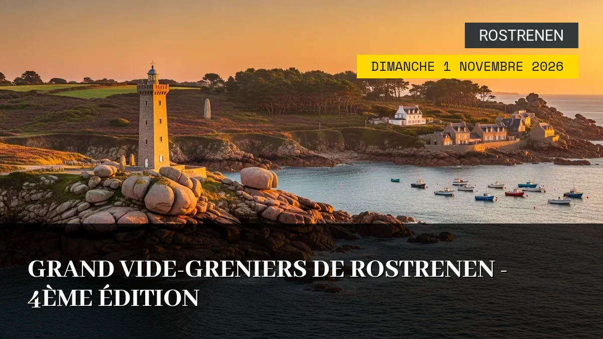 Affiche de l'événement : Grand Vide-Greniers de Rostrenen – 4ème Édition