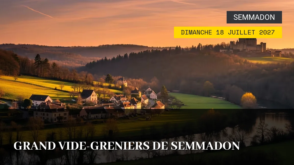 Affiche de l'événement : Grand Vide-greniers de Semmadon – Dimanche 18 Juillet 2027