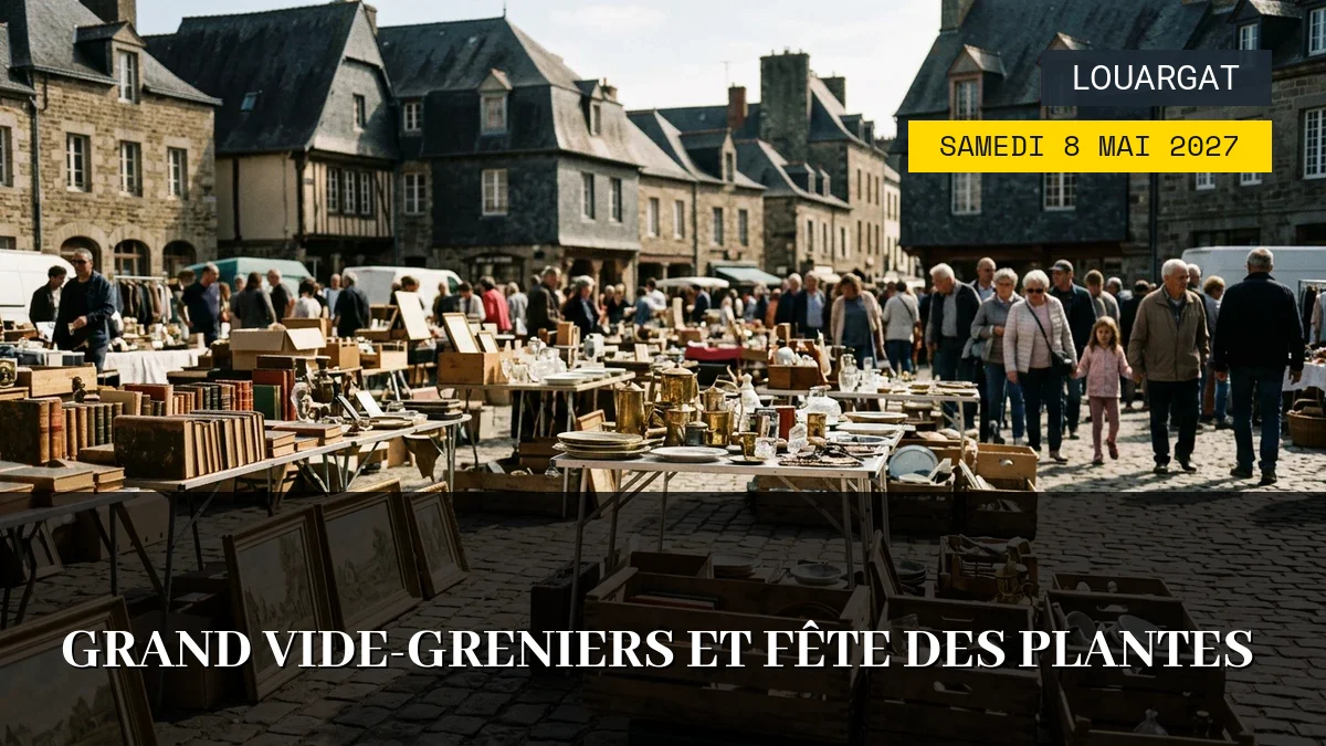 Affiche de l'événement : Grand Vide-Greniers et Fête des Plantes – Samedi 8 Mai 2027