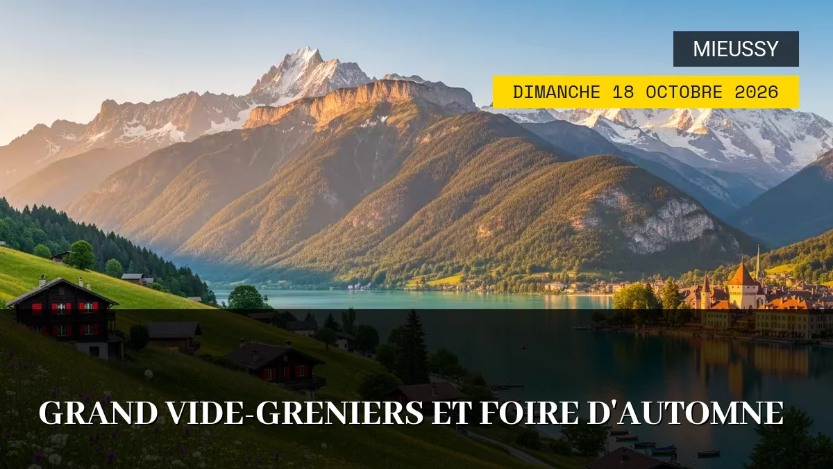 Affiche de l'événement : Grand vide-greniers et foire d&rsquo;automne – Dimanche 18 Octobre 2026